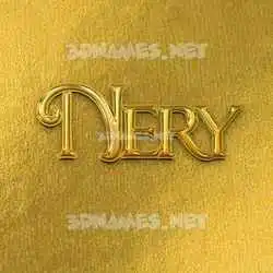 nery in All Gold style - 3D name wallpaper
