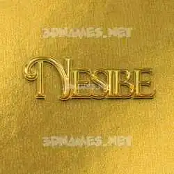 nesibe in All Gold style - 3D name wallpaper
