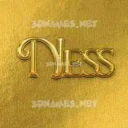 ness in All Gold style - 3D name wallpaper