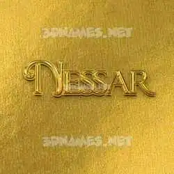 nessar in All Gold style - 3D name wallpaper