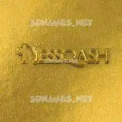 nessqash in All Gold style - 3D name wallpaper