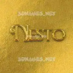 nesto in All Gold style - 3D name wallpaper