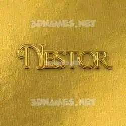 nestor in All Gold style - 3D name wallpaper