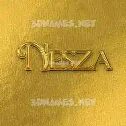 nesza in All Gold style - 3D name wallpaper