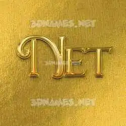 net in All Gold style - 3D name wallpaper