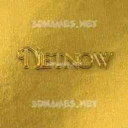 netnow in All Gold style - 3D name wallpaper