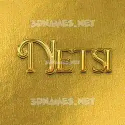 netsi in All Gold style - 3D name wallpaper