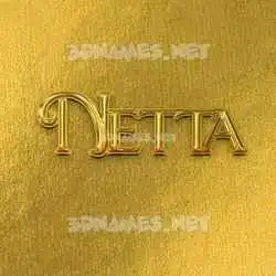 netta in All Gold style - 3D name wallpaper
