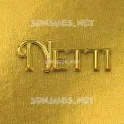 netti in All Gold style - 3D name wallpaper