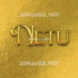 netu in All Gold style - 3D name wallpaper