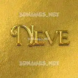 neve in All Gold style - 3D name wallpaper