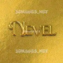 nevel in All Gold style - 3D name wallpaper