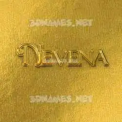 nevena in All Gold style - 3D name wallpaper