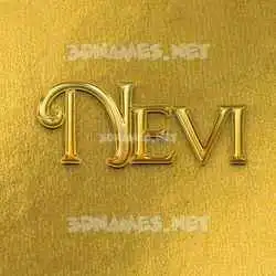 nevi in All Gold style - 3D name wallpaper