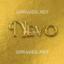 nevo in All Gold style - 3D name wallpaper