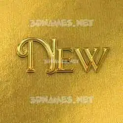 new in All Gold style - 3D name wallpaper