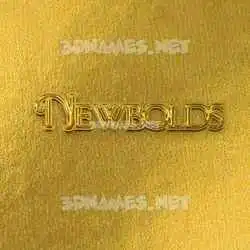 newbolds in All Gold style - 3D name wallpaper