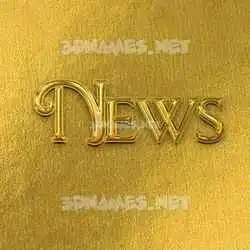 news in All Gold style - 3D name wallpaper