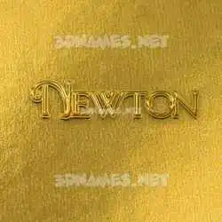 newton in All Gold style - 3D name wallpaper