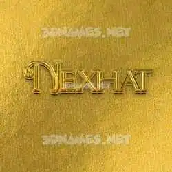 nexhat in All Gold style - 3D name wallpaper