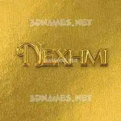 nexhmi in All Gold style - 3D name wallpaper