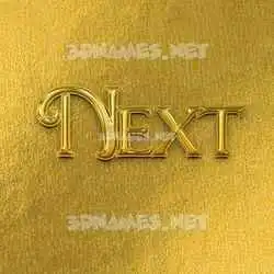 next in All Gold style - 3D name wallpaper
