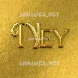 ney in All Gold style - 3D name wallpaper