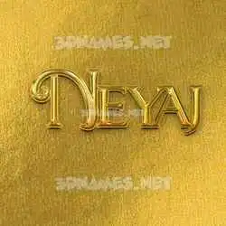 neyaj in All Gold style - 3D name wallpaper