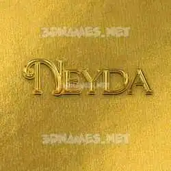 neyda in All Gold style - 3D name wallpaper
