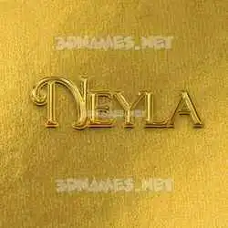 neyla in All Gold style - 3D name wallpaper