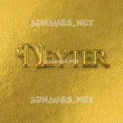 neyter in All Gold style - 3D name wallpaper