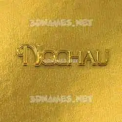 ngchau in All Gold style - 3D name wallpaper