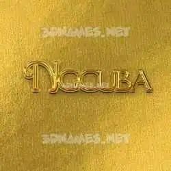 ngcuba in All Gold style - 3D name wallpaper