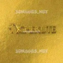 nghekute in All Gold style - 3D name wallpaper