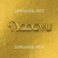 ngocvu in All Gold style - 3D name wallpaper