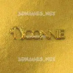 ngonnie in All Gold style - 3D name wallpaper