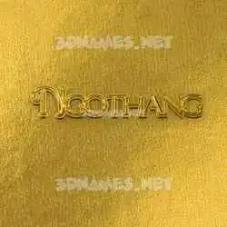 ngothang in All Gold style - 3D name wallpaper