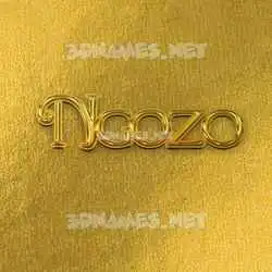 ngozo in All Gold style - 3D name wallpaper