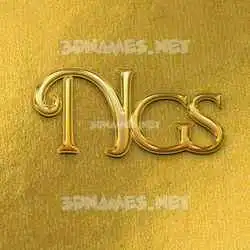 ngs in All Gold style - 3D name wallpaper