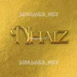 nhaiz in All Gold style - 3D name wallpaper