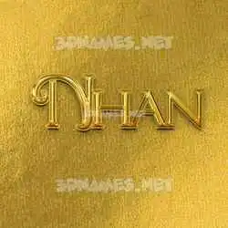 nhan in All Gold style - 3D name wallpaper