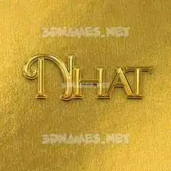 nhat in All Gold style - 3D name wallpaper