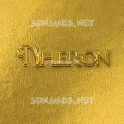 nhieron in All Gold style - 3D name wallpaper