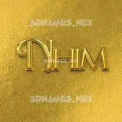 nhim in All Gold style - 3D name wallpaper