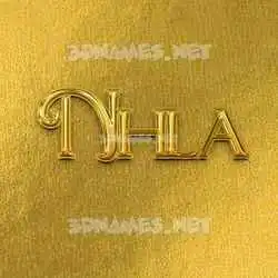 nhla in All Gold style - 3D name wallpaper