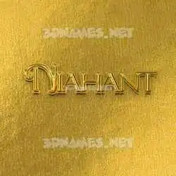 niahant in All Gold style - 3D name wallpaper