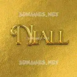 niall in All Gold style - 3D name wallpaper