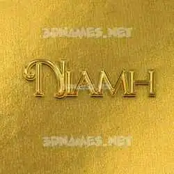 niamh in All Gold style - 3D name wallpaper