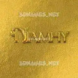niamhy in All Gold style - 3D name wallpaper