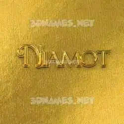 niamot in All Gold style - 3D name wallpaper